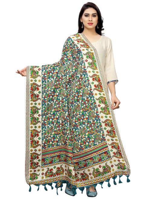 printed woven dupatta - 17070305 - Very Small Image - 1
