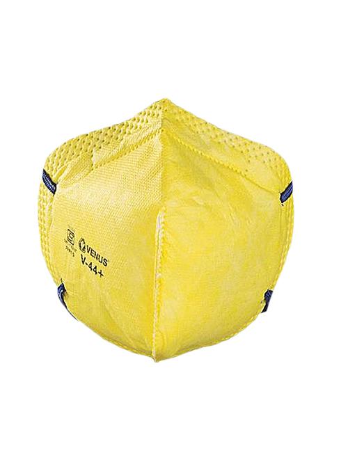 yellow anti pollution mask with 4 layer protective filters mask  - 17072696 - Very Small Image - 1