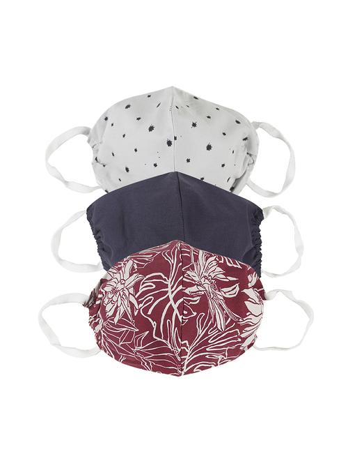 im young multi colored cotton anti-pollution mask (pack of 3) - 17075437 - Very Small Image - 1