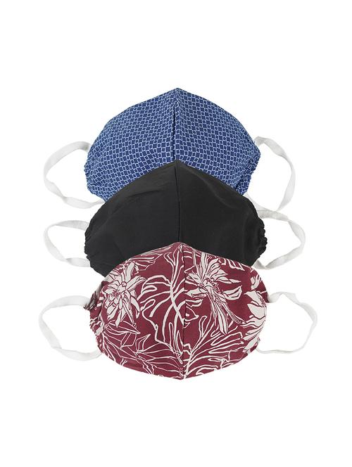 im young multi colored cotton anti-pollution mask (pack of 3) - 17075438 - Very Small Image - 1