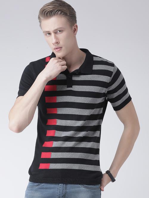 black striped polo  t-shirt - 17077153 - Very Small Image - 1