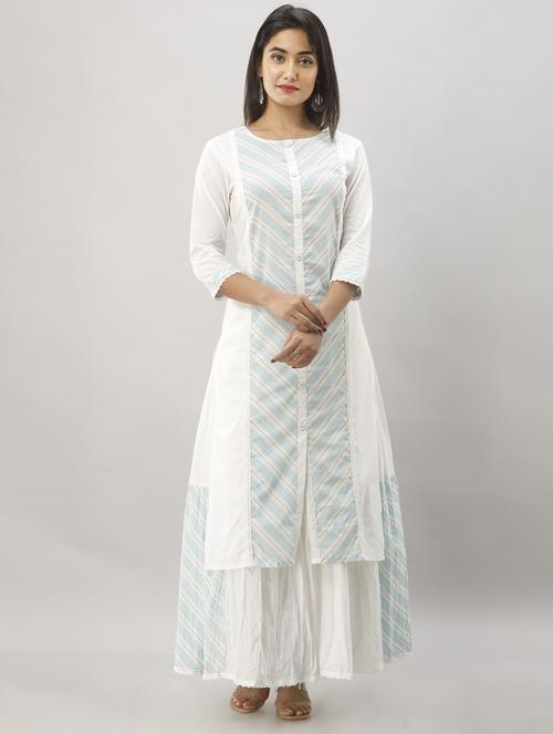solid kurta skirt set - 17078771 - Very Small Image - 1