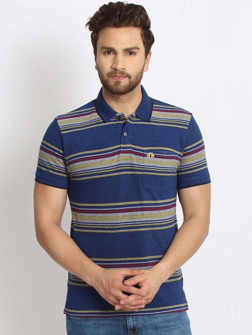 navy-blue striped t-shirt - 17079437 - Very Small Image - 1