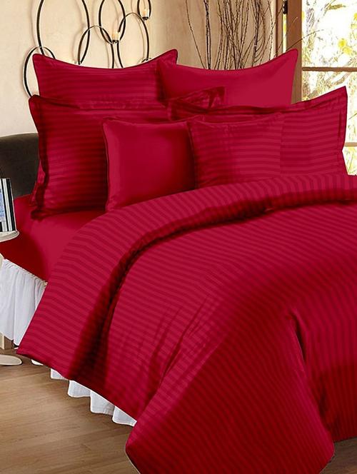 satin cotton double bed bedsheet with 2 pillow cover - 17079691 - Very Small Image - 1