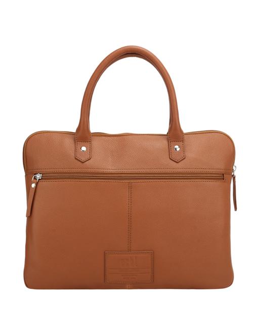 tan leatherette laptopbag - 17080510 - Very Small Image - 1