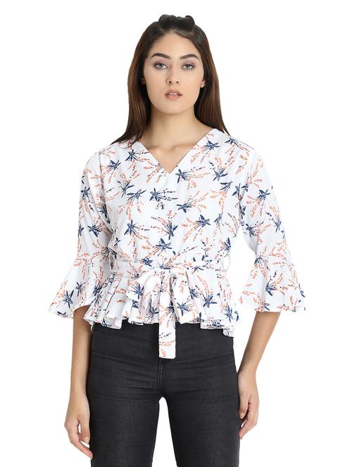 bell sleeves peplum top - 17081384 - Very Small Image - 1