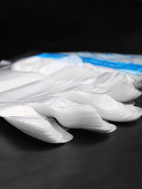 silver shine disposable hand gloves pack of 100 - 17081843 - Very Small Image - 1