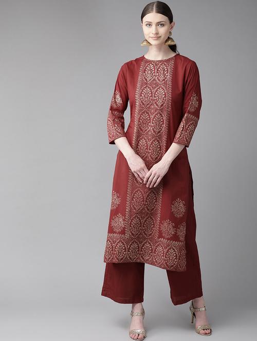 printed kurta palazzo set - 17083491 - Very Small Image - 1