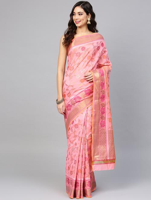 women's banarasi saree with blouse - 17083869 - Very Small Image - 1