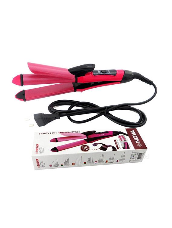 nova professional 2in1 hair curler and straightner - 17084220 - Standard Image - 2