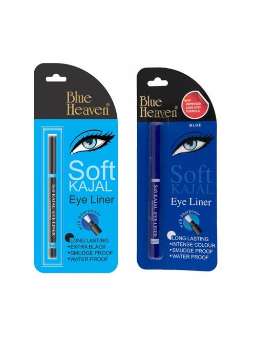 blue heaven pack of 2 soft kajal eyeliners(black,blue) - 17084230 - Very Small Image - 1