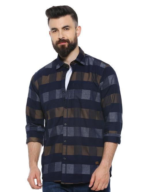 mens checks casual shirt - 17084574 - Very Small Image - 1