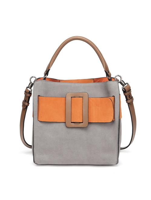 grey leather handbag - 17084709 - Very Small Image - 1