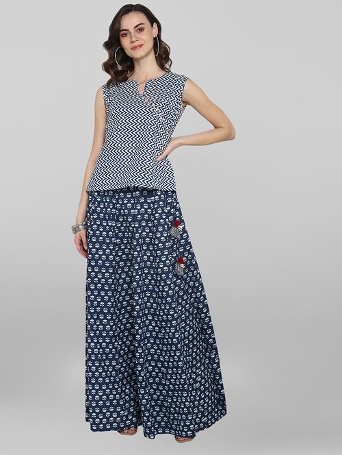 printed skirt top set - 17085570 - Very Small Image - 1