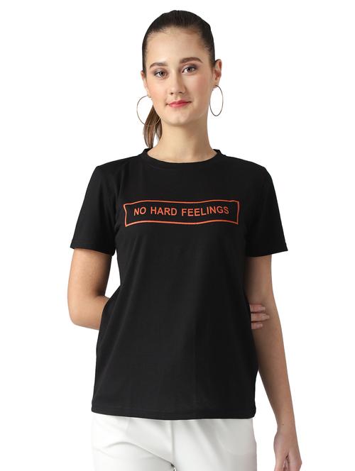 women's chest print crew neck t-shirt - 17086408 - Very Small Image - 1