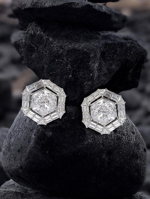 silver copper studs earring - 17086917 - Very Small Image - 1