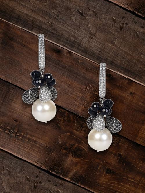 silver copper drop earring - 17086919 - Very Small Image - 1