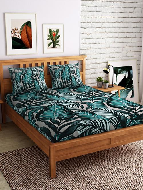 cotton double bedsheet with 2 pillow covers - 17087074 - Very Small Image - 1