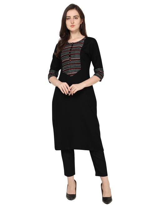 embroidered straight kurta - 17087974 - Very Small Image - 1