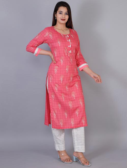 printed kurta pant set - 17090949 - Very Small Image - 1