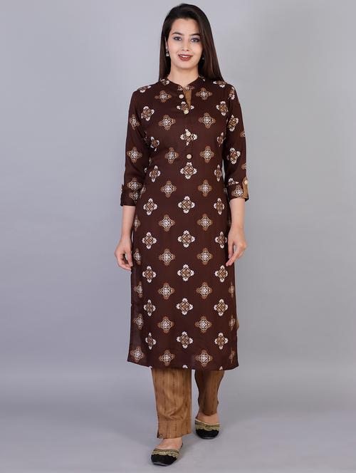 printed kurta pant set - 17090955 - Very Small Image - 1