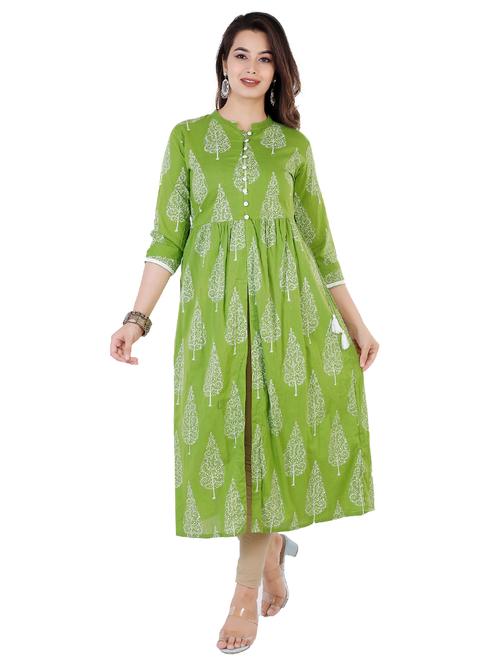 printed flared kurta - 17091010 - Very Small Image - 1