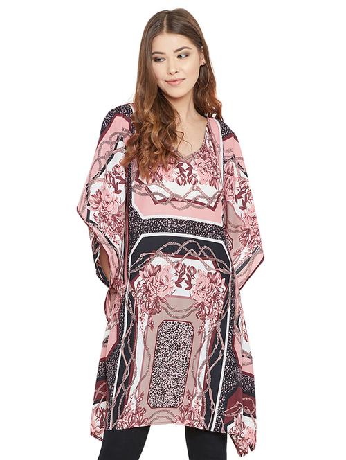 pink printed kaftan tunic  - 17091028 - Very Small Image - 1