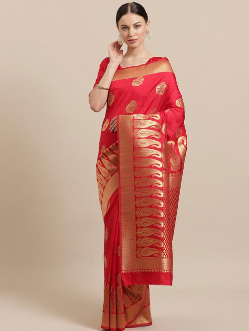 self design banarasi saree with blouse - 17092018 - Very Small Image - 1