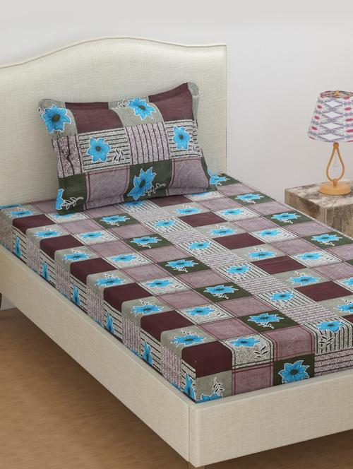  cotton 1 single  bedsheets with 1 pillow cover - 17092241 - Very Small Image - 1