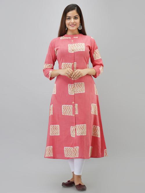 printed a-line kurta - 17093268 - Very Small Image - 1