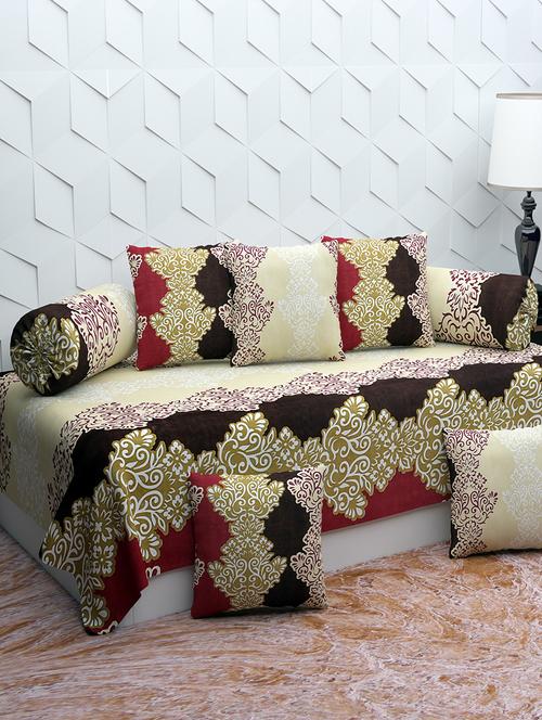 cotton diwan set (set of 8 pcs) - 17094135 - Very Small Image - 1