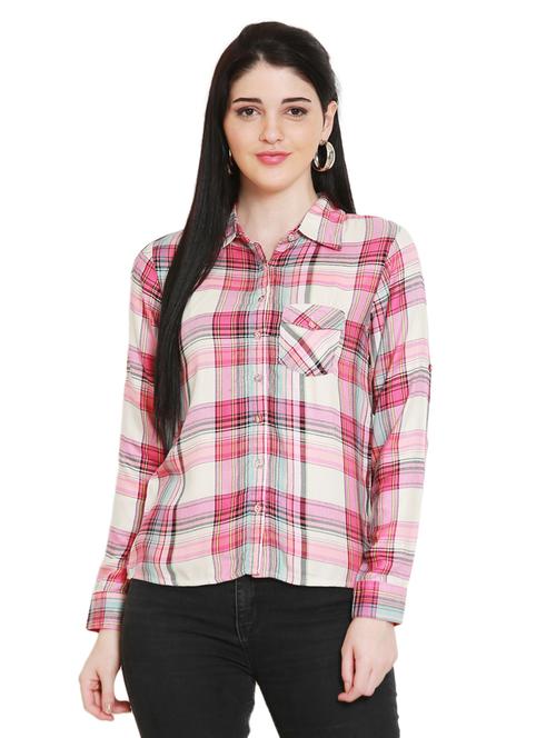 long sleeves checkered shirt  - 17096137 - Very Small Image - 1