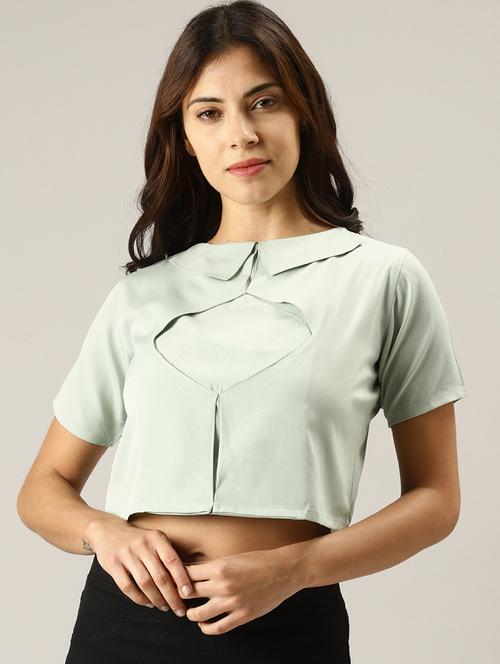 peter pan collar neo mint top  - 17096306 - Very Small Image - 1