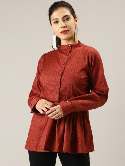 button detail a-line top  - 17096314 - Very Small Image - 1