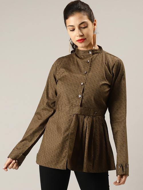 button detail a-line top  - 17096315 - Very Small Image - 1