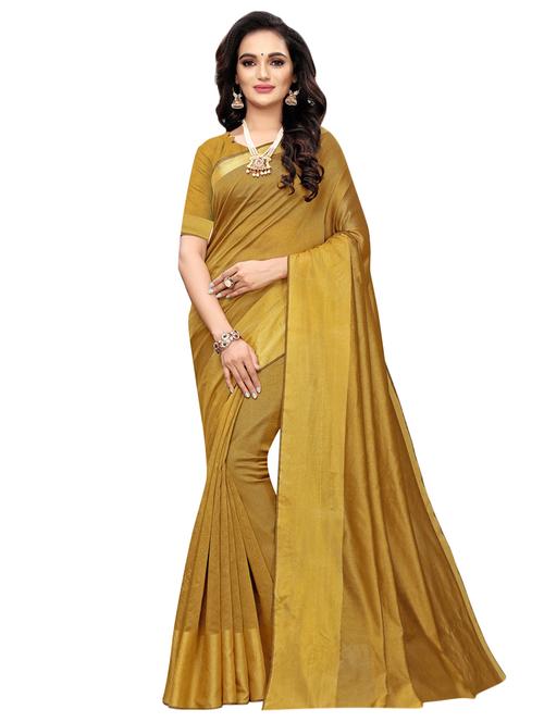 solid chanderi saree with blouse - 17096467 - Very Small Image - 1