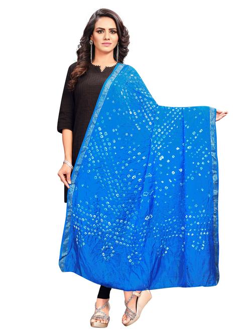 printed bandhani dupatta - 17097662 - Very Small Image - 1