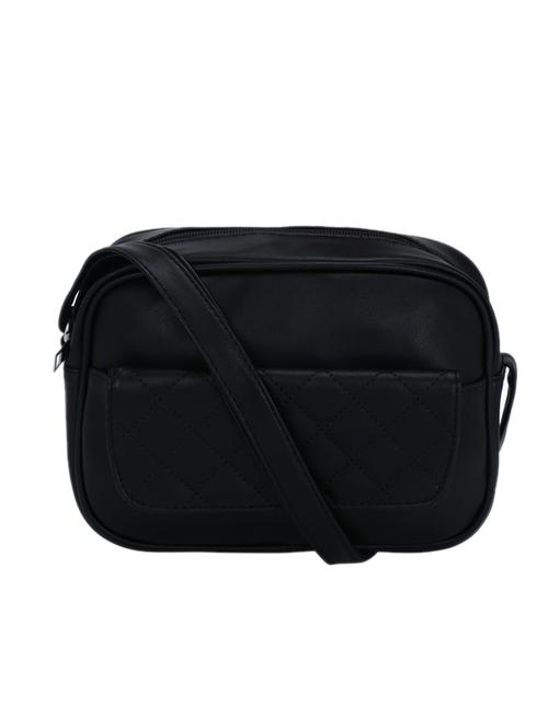 black solid regular sling bag - 17097732 - Very Small Image - 1