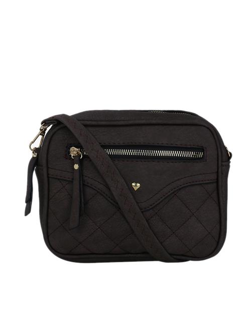 black solid regular sling bag - 17097738 - Very Small Image - 1