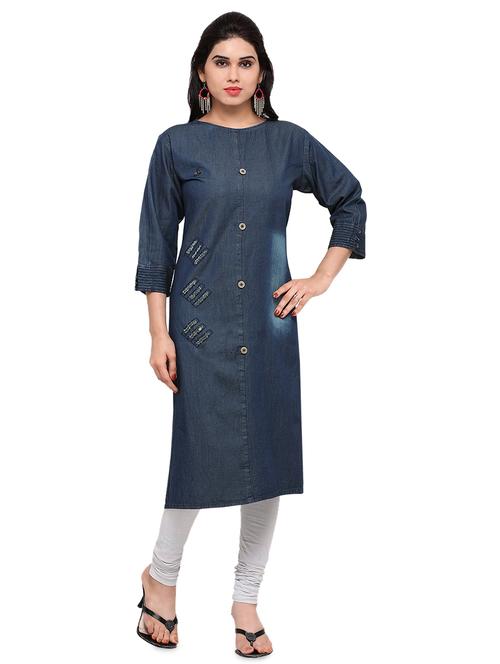 women's straight kurta - 17097782 - Very Small Image - 1