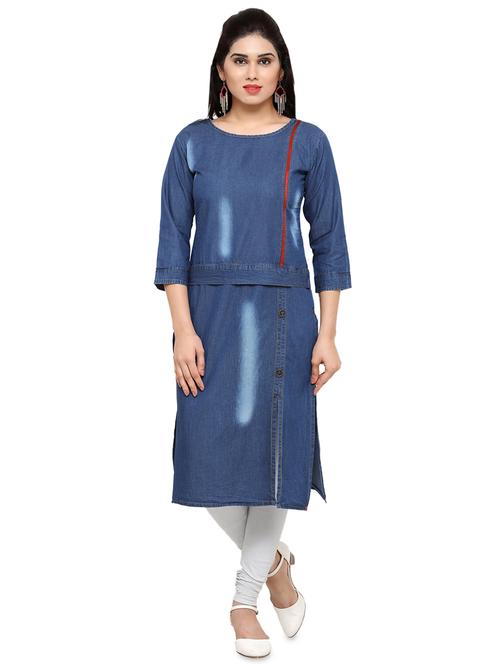 women's straight kurta - 17097783 - Very Small Image - 1