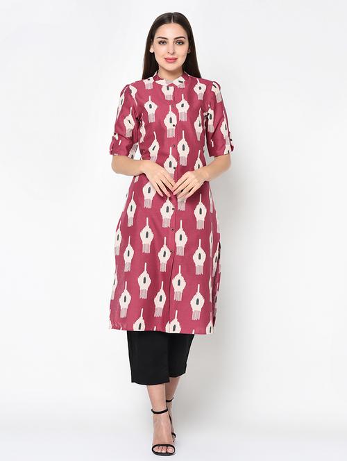 printed a-line kurta - 17097938 - Very Small Image - 1