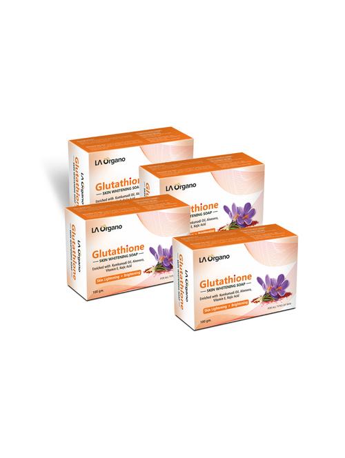 la organo glutathione lemon skin lightening & brightening soap for all skin type (100gm) pack of 4 - 17098891 - Very Small Image - 1