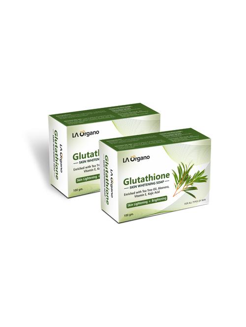 la organo glutathione teatree skin lightening & brightening soap for all skin type (100gm) pack of 2 - 17098913 - Very Small Image - 1