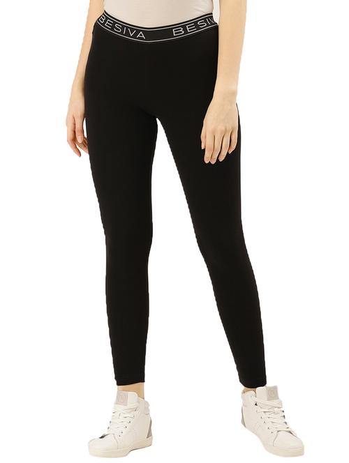 black solid high rise active wear tight - 17099121 - Very Small Image - 1