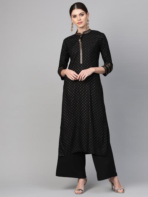 printed straight kurta - 17099273 - Very Small Image - 1