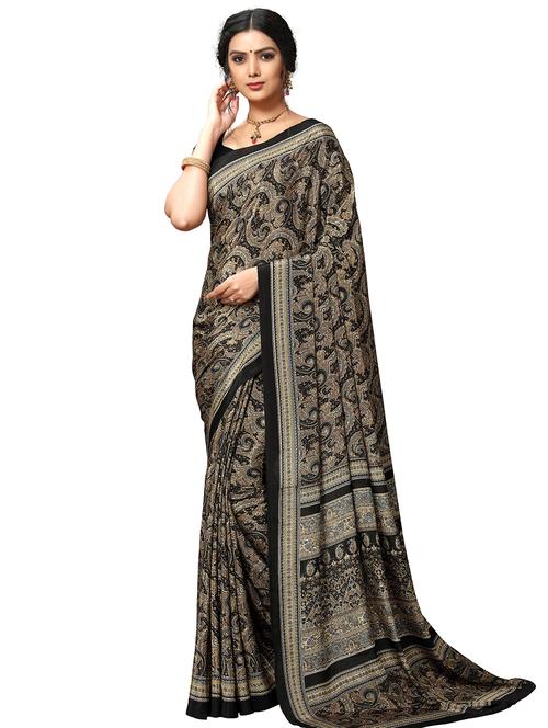 abstract printed saree with blouse - 17100641 - Very Small Image - 1