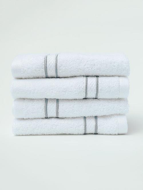 grey cording white face towels - 17101265 - Very Small Image - 1