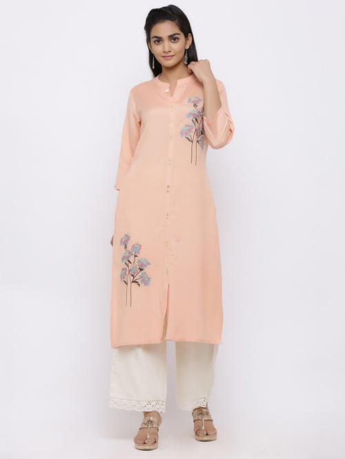 Pastel Solid Straight Kurta - 17101862 - Very Small Image - 1