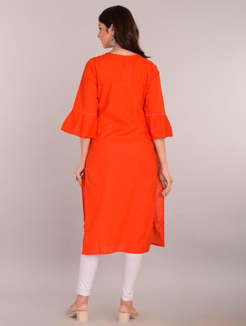 women's straight kurta - 17101987 - Standard Image - 2